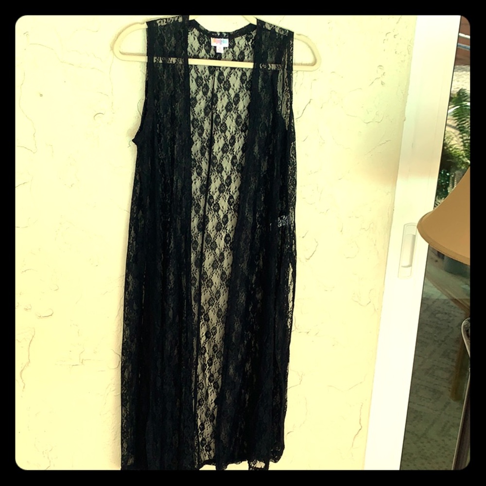 Black lace lularoe joy small